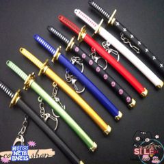 Móc Khóa Kim Loại Katana Zoro Law One Piece 16cm - Phụ Kiện Anime Nhật Bản Chống Gỉ, Quà Tặng Độc Đáo