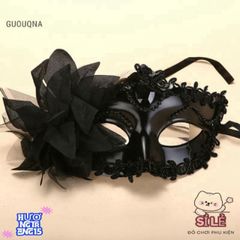 Mặt Nạ Ren Hoa Nửa Mặt Kim Cương Giả - Phụ Kiện Cosplay Sang Trọng Cho Nữ, Thới Trang Độc Đáo Cho Mọi Dịp