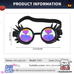 Kính Vạn Hoa Nam - Kính Râm Thời Trang Độc Đáo Có Thấu Kính Gương Cầu Vồng Cho Các Buổi Tiệc và Hoạt Động Ngoài Trời