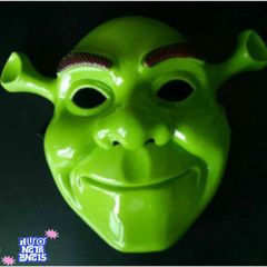 Mặt Nạ Cosplay Shrek Chất Liệu Nhựa - Phụ Kiện Halloween Biến Hình Nhân Vật Hoạt Hình Yêu Thích