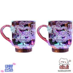 Cốc Phát Sáng Acrylic Rồng Đổi Màu - Cốc Uống Tiệc Tùng Độc Đáo, Sáng Tạo Cho Halloween và Giáng Sinh