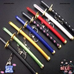 Móc Khóa Kiếm Katana Zoro Law One Piece Kim Loại Không Gỉ - Phụ Kiện Thời Trang Anime Độc Đáo Dài 16cm