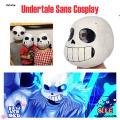 Mặt Nạ Hóa Trang Sans Xanh Dành Cho Game Thủ - Phụ Kiện Cosplay Độc Đáo Cho Halloween và Sự Kiện Hóa Trang