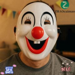 Mặt nạ Halloween hề PVC ZHAOCAIMAO - Phụ kiện cosplay độc đáo cho bữa tiệc hóa trang thú vị, kích thước 21x16cm