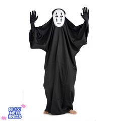 Bộ trang phục Vô Diện Nhật Bản - Quần áo, găng tay và mặt nạ hoàn chỉnh cho cosplay anime, phù hợp cho cả nam nữ mọi lứa tuổi.