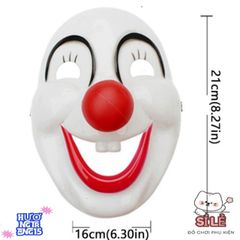 Mặt nạ Halloween hề PVC ZHAOCAIMAO - Phụ kiện cosplay độc đáo cho bữa tiệc hóa trang thú vị, kích thước 21x16cm