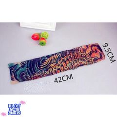 Găng Tay Xăm Hình Phong Cách Tatoo - Găng Tay Nghệ Thuật Chuyên Dụng Thun, Họa Tiết Ngẫu Nhiên, Kích Thước Tiêu Chuẩn 46cm