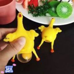 Móc Chìa Khóa Hình Gà Dễ Thương - Móc Khóa Nhựa Độc Đáo Đẻ Quả Trứng Ngộ Nghĩnh, Phụ Kiện Thời Trang Vui Nhộn