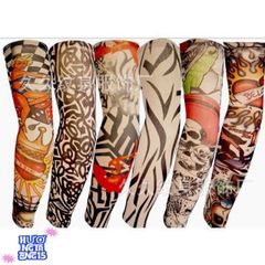 Bộ 3 Đôi Ống Tay Chống Nắng Hình Xăm Độc Đáo - Phong Cách Cá Tính Cho Nam Nữ, Free Size, Chất Liệu Thun Co Dãn