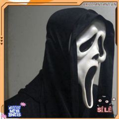 Mặt Nạ Grimace Đen Trắng Halloween - Phụ Kiện Hóa Trang Rùng Rợn Cho Tiệc Tùng và Sinh Nhật
