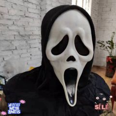 Mặt Nạ Grimace Đen Trắng Halloween - Phụ Kiện Hóa Trang Rùng Rợn Cho Tiệc Tùng và Sinh Nhật