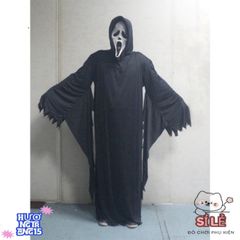 Mặt Nạ Grimace Đen Trắng Halloween - Phụ Kiện Hóa Trang Rùng Rợn Cho Tiệc Tùng và Sinh Nhật