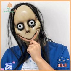 Mặt Nạ Halloween Kinh Dị Dài Tóc Hình V - Đồ Trang Trí Cosplay Cho Tiệc Hóa Trang Và Ngôi Nhà Ma Ám