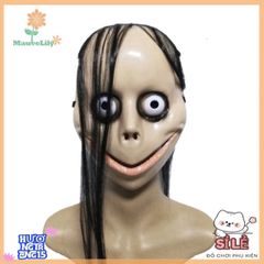 Mặt Nạ Halloween Kinh Dị Dài Tóc Hình V - Đồ Trang Trí Cosplay Cho Tiệc Hóa Trang Và Ngôi Nhà Ma Ám