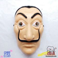 Mặt Nạ Hóa Trang Salvador Dali - La Casa De Papel - Phi Vụ Triệu Đô, Phụ Kiện Hóa Trang An Toàn Cho Tiệc, Halloween, Lễ Hội