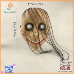 Mặt Nạ Halloween Kinh Dị Dài Tóc Hình V - Đồ Trang Trí Cosplay Cho Tiệc Hóa Trang Và Ngôi Nhà Ma Ám