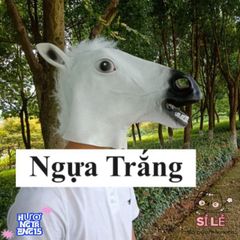 Tấm Che Mặt Cosplay Latex Con Ngựa - Phụ Kiện Thời Trang Độc Đáo Cho Halloween và Sự Kiện, Chiều Dài 25cm