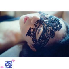 Mặt Nạ Ren Gợi Cảm Halloween - Phụ Kiện Chụp Ảnh Sexy cho Phòng Ngủ, Váy Ngủ Satin và Quần Lót Dây 148_T