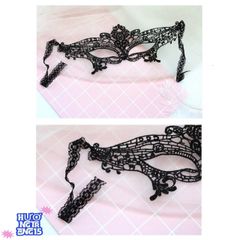 Mặt Nạ Ren Gợi Cảm Halloween - Phụ Kiện Chụp Ảnh Sexy cho Phòng Ngủ, Váy Ngủ Satin và Quần Lót Dây 148_T