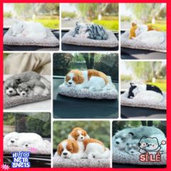Thú Bông Dog & Cat Ngộ Nghĩnh - Âm Thanh Vui Nhộn, Trang Trí Ô Tô & Bàn Làm Việc, Lọc Khí & Khử Mùi Hiệu Quả