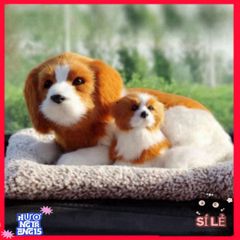 Thú Bông Dog & Cat Ngộ Nghĩnh - Âm Thanh Vui Nhộn, Trang Trí Ô Tô & Bàn Làm Việc, Lọc Khí & Khử Mùi Hiệu Quả