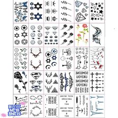 Bộ 30 Tấm Hình Xăm Dán Tatoo Mẫu T499 - Phong Cách Cá Nhân Độc Đáo, Hình Xăm Thời Trang, Quà Tặng Ý Nghĩa