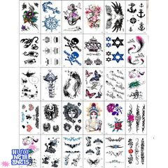 Bộ 30 Tấm Hình Xăm Dán Tatoo Mẫu T499 - Phong Cách Cá Nhân Độc Đáo, Hình Xăm Thời Trang, Quà Tặng Ý Nghĩa