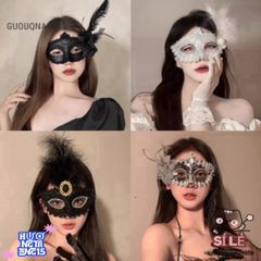 Mặt Nạ Ren Hoa Nửa Mặt Gợi Cảm Kim Cương Giả Dành Cho Nữ - Phụ Kiện Cosplay Sang Trọng cho Bữa Tiệc và Sự Kiện Chuyên Nghiệp