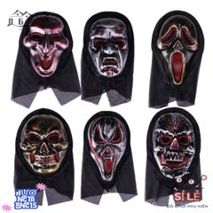 Mặt Nạ Halloween Kinh Dị OGZ - Phụ Kiện Hóa Trang Ma Quái Cho Tiệc, Mũ Bảo Hiểm Rùng Rợn Cho Người Lớn