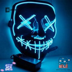 Mặt Nạ LED Neon Cyberpunk Phát Sáng - Phụ Kiện Cosplay Đậm Chất Punk Cho Halloween, Tiệc Tối & Sự Kiện Độc Đáo