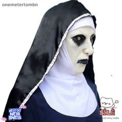 Mặt nạ Valak Cao Su Độc Đáo Cho Nữ - Trang Phục Halloween Hấp Dẫn Kèm Khăn Trùm Đầu, Thiết Kế Thân Thiện Môi Trường