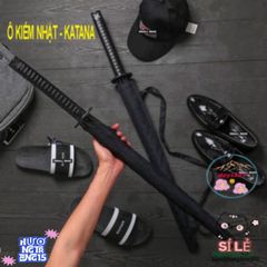 Ô Dù Katana Chống Mưa - Thiết Kế Cán Kiếm Nhật Bản 16 Nan Đen Sang Trọng, Bền Chắc và Tiện Lợi
