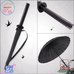 Ô Dù Katana Chống Mưa - Thiết Kế Cán Kiếm Nhật Bản 16 Nan Đen Sang Trọng, Bền Chắc và Tiện Lợi