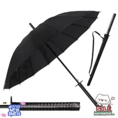 Ô Dù Katana Chống Mưa - Thiết Kế Cán Kiếm Nhật Bản 16 Nan Đen Sang Trọng, Bền Chắc và Tiện Lợi