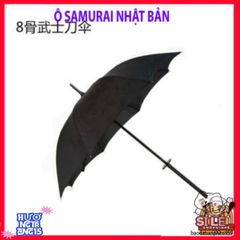 Ô Dù Che Mưa Katana Cán Kiếm Nhật - Thiết Kế Độc Đáo, 16 Nan Bền Chắc, Màu Đen Sang Trọng, Phong Cách Samurai Thời Trang