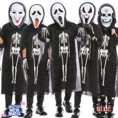 Bộ Trang Phục Xương Ma Đen Halloween Kèm Mặt Nạ - Thời Trang Hóa Trang Độc Đáo Cho Dịp Tiệc Hóa Trang