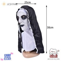 Mặt Nạ Cao Su Nữ Tu Valak Ám Ảnh - Phụ Kiện Halloween Độc Đáo, Giải Trí và Thân Thiện Với Môi Trường