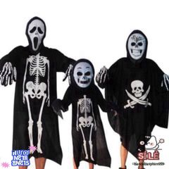 Áo Bộ Xương Hóa Trang Halloween 120cm - Phụ Kiện Thời Trang Cho Trẻ Từ 8 Tuổi - Thiết Kế Ma Quái Nổi Bật, Độc Đáo