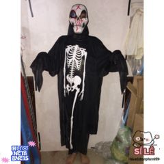 Áo Bộ Xương Hóa Trang Halloween 120cm - Phụ Kiện Thời Trang Cho Trẻ Từ 8 Tuổi - Thiết Kế Ma Quái Nổi Bật, Độc Đáo