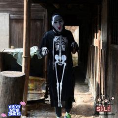 Áo Bộ Xương Hóa Trang Halloween 120cm - Phụ Kiện Thời Trang Cho Trẻ Từ 8 Tuổi - Thiết Kế Ma Quái Nổi Bật, Độc Đáo