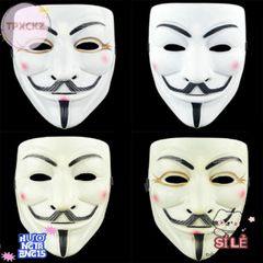 Mặt Nạ V for Vendetta - Phụ Kiện Halloween Cosplay Độc Đáo, Trang Trí Tiệc Hóa Trang Cho Người Lớn