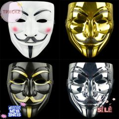 Mặt Nạ V for Vendetta - Phụ Kiện Halloween Cosplay Độc Đáo, Trang Trí Tiệc Hóa Trang Cho Người Lớn