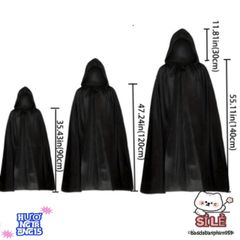 Áo Choàng Thần Chết Đen Đỏ Halloween - Trang Phục Phù Thủy Cosplay 2 Lớp Huyền Bí Cho Tiệc Hóa Trang