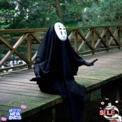 Bộ đồ Cosplay Vô Diện Spirited Away - Áo Choàng và Mặt Nạ Chất Liệu Cao Cấp Dành Cho Trẻ Em và Người Lớn