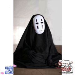 Bộ đồ Cosplay Vô Diện Spirited Away - Áo Choàng và Mặt Nạ Chất Liệu Cao Cấp Dành Cho Trẻ Em và Người Lớn
