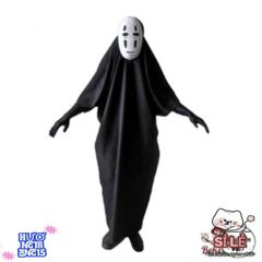 Bộ đồ Cosplay Vô Diện Spirited Away - Áo Choàng và Mặt Nạ Chất Liệu Cao Cấp Dành Cho Trẻ Em và Người Lớn