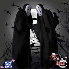 Bộ đồ Cosplay Vô Diện Spirited Away - Áo Choàng và Mặt Nạ Chất Liệu Cao Cấp Dành Cho Trẻ Em và Người Lớn