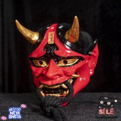 Mặt Nạ ONI Demon Nhật Bản - Phụ Kiện Trang Trí Halloween Độc Đáo Cho Cosplay và Bạn Bè, Đậm Chất Nghệ Thuật Nhật Bản