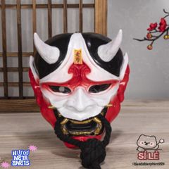 Mặt Nạ ONI Demon Nhật Bản - Phụ Kiện Trang Trí Halloween Độc Đáo Cho Cosplay và Bạn Bè, Đậm Chất Nghệ Thuật Nhật Bản