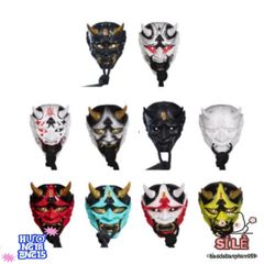 Mặt Nạ ONI Demon Nhật Bản - Phụ Kiện Trang Trí Halloween Độc Đáo Cho Cosplay và Bạn Bè, Đậm Chất Nghệ Thuật Nhật Bản